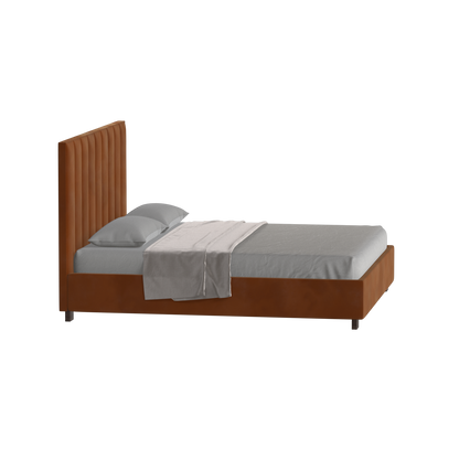 Ava High Headboard Bed in Luxe Fabric