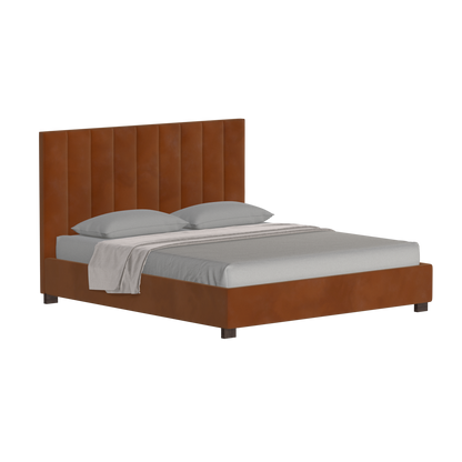 Ava High Headboard Bed in Luxe Fabric