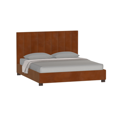 Ava High Headboard Bed in Luxe Fabric