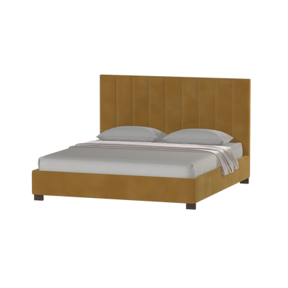 Ava High Headboard Bed in Luxe Fabric