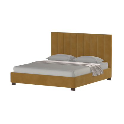 Ava High Headboard Bed in Luxe Fabric