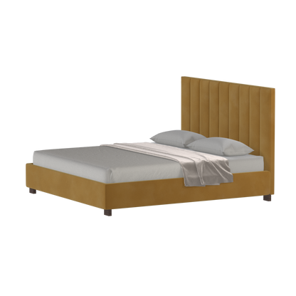 Ava High Headboard Bed in Luxe Fabric