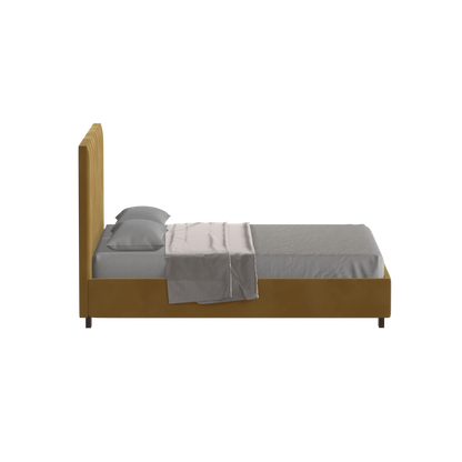 Ava High Headboard Bed in Luxe Fabric