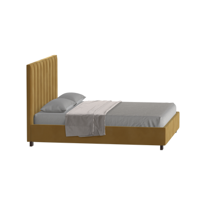 Ava High Headboard Bed in Luxe Fabric