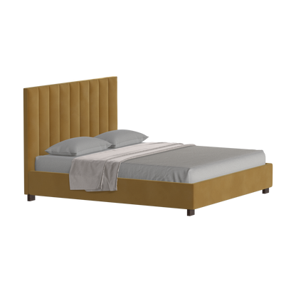 Ava High Headboard Bed in Luxe Fabric