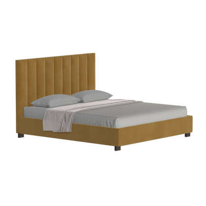 Ava High Headboard Bed in Luxe Fabric