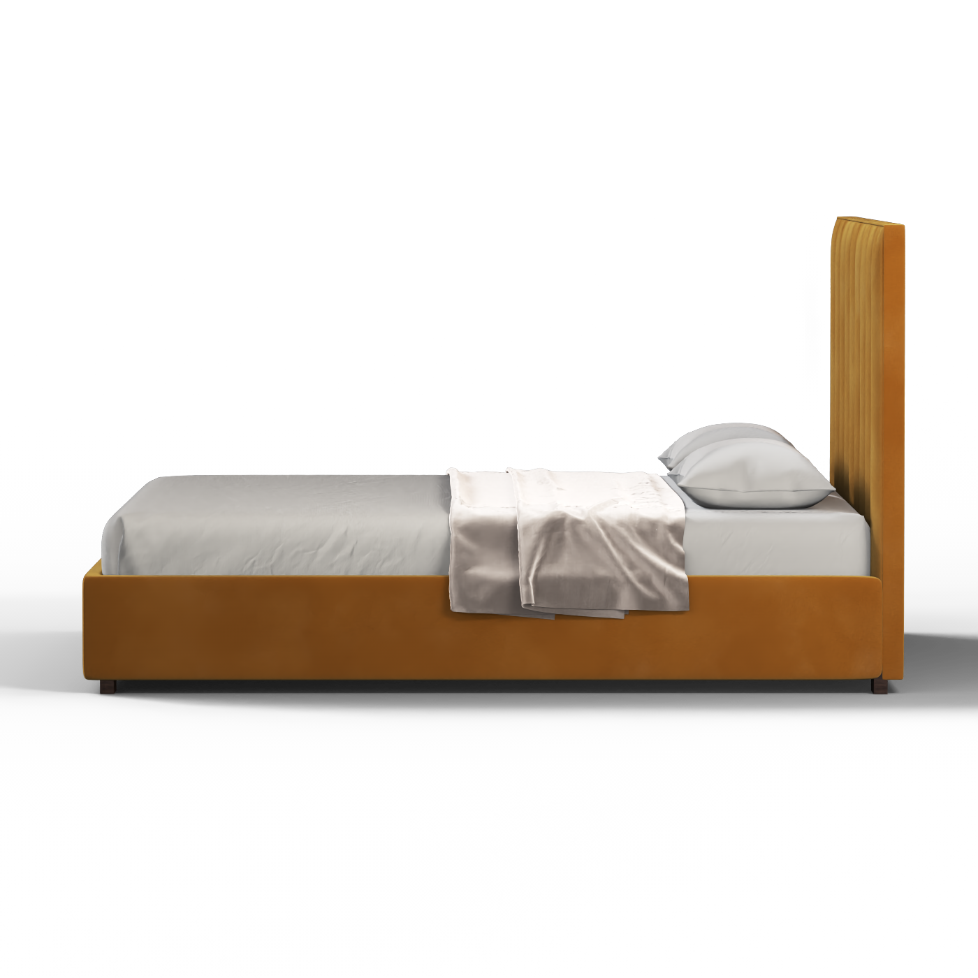 Ava High Headboard Bed in Luxe Fabric