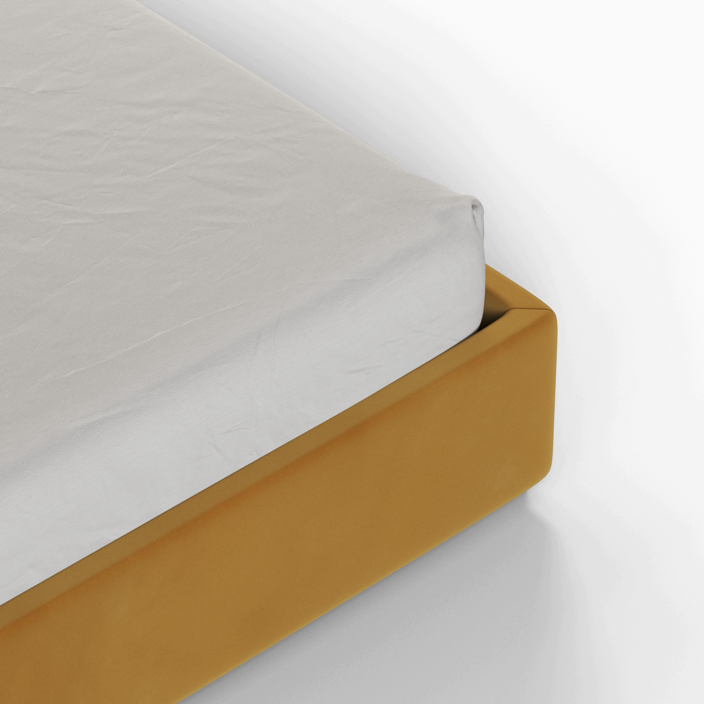 Ava High Headboard Bed in Luxe Fabric