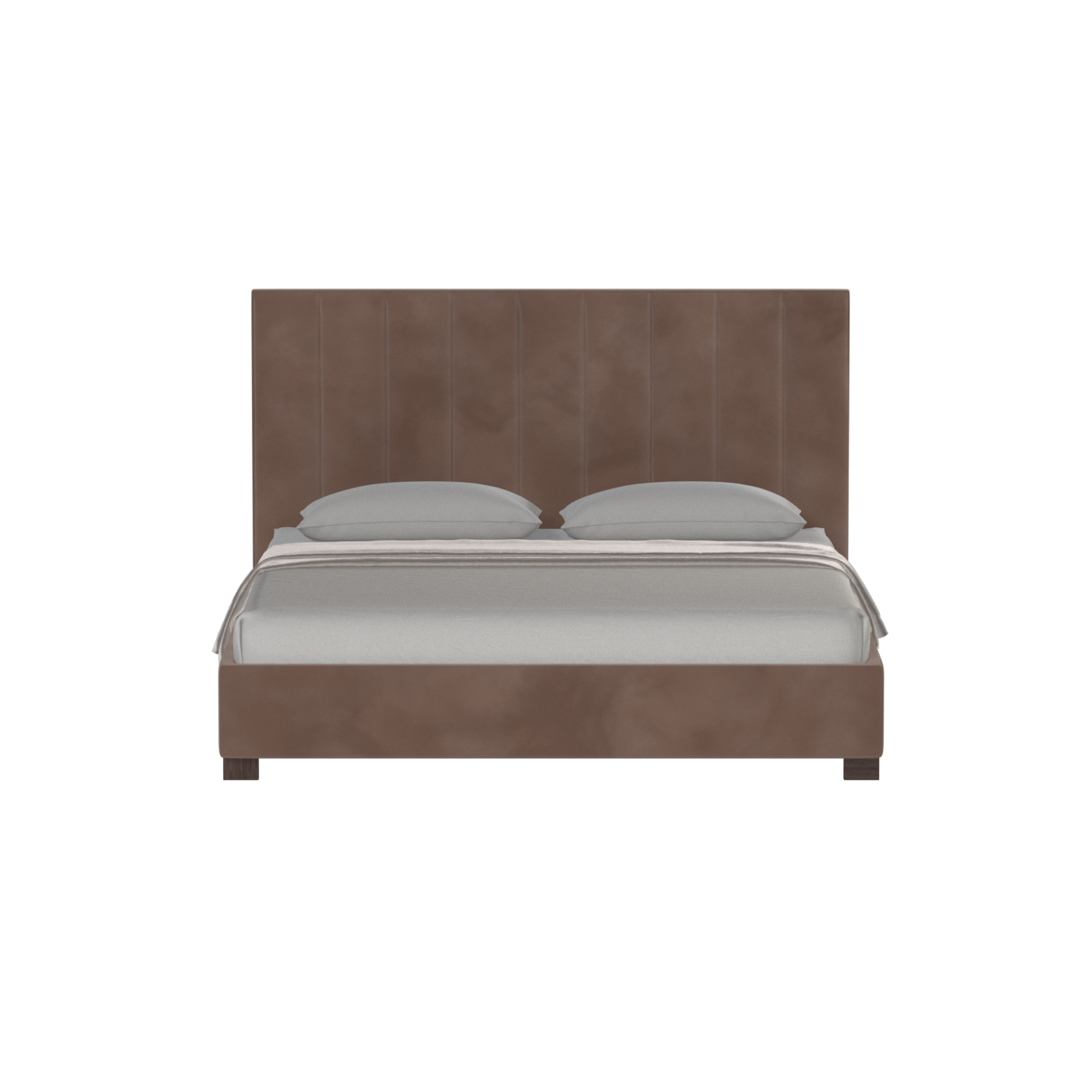 Ava High Headboard Bed in Luxe Fabric