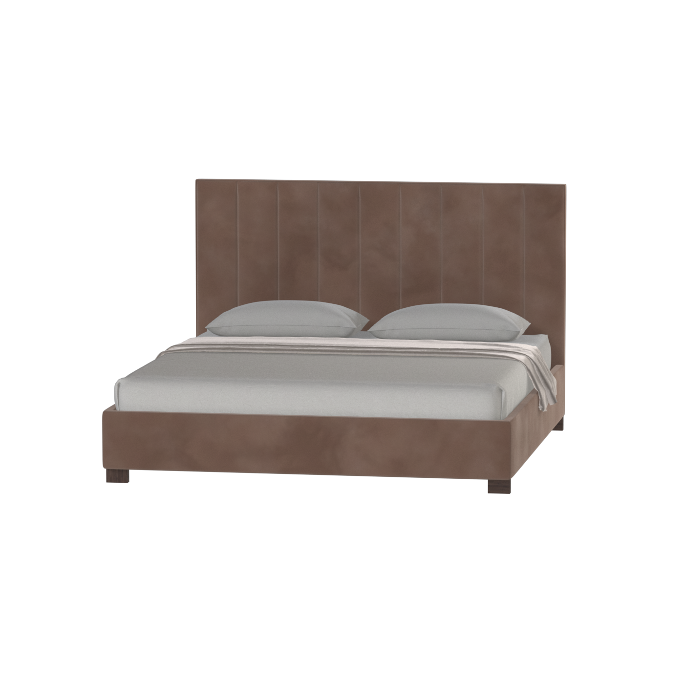 Ava High Headboard Bed in Luxe Fabric