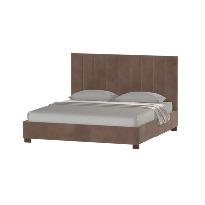 Ava High Headboard Bed in Luxe Fabric