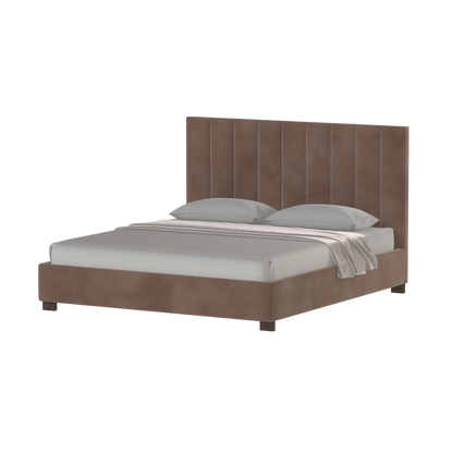Ava High Headboard Bed in Luxe Fabric