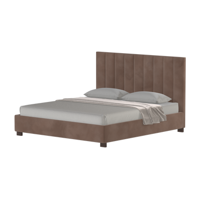 Ava High Headboard Bed in Luxe Fabric