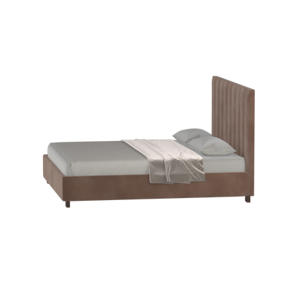 Ava High Headboard Bed in Luxe Fabric