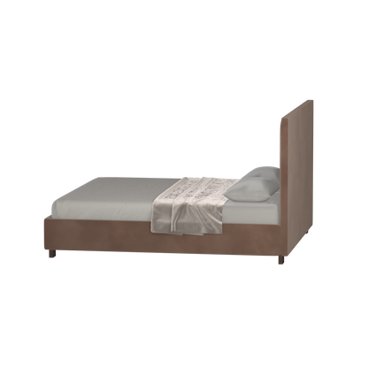 Ava High Headboard Bed in Luxe Fabric