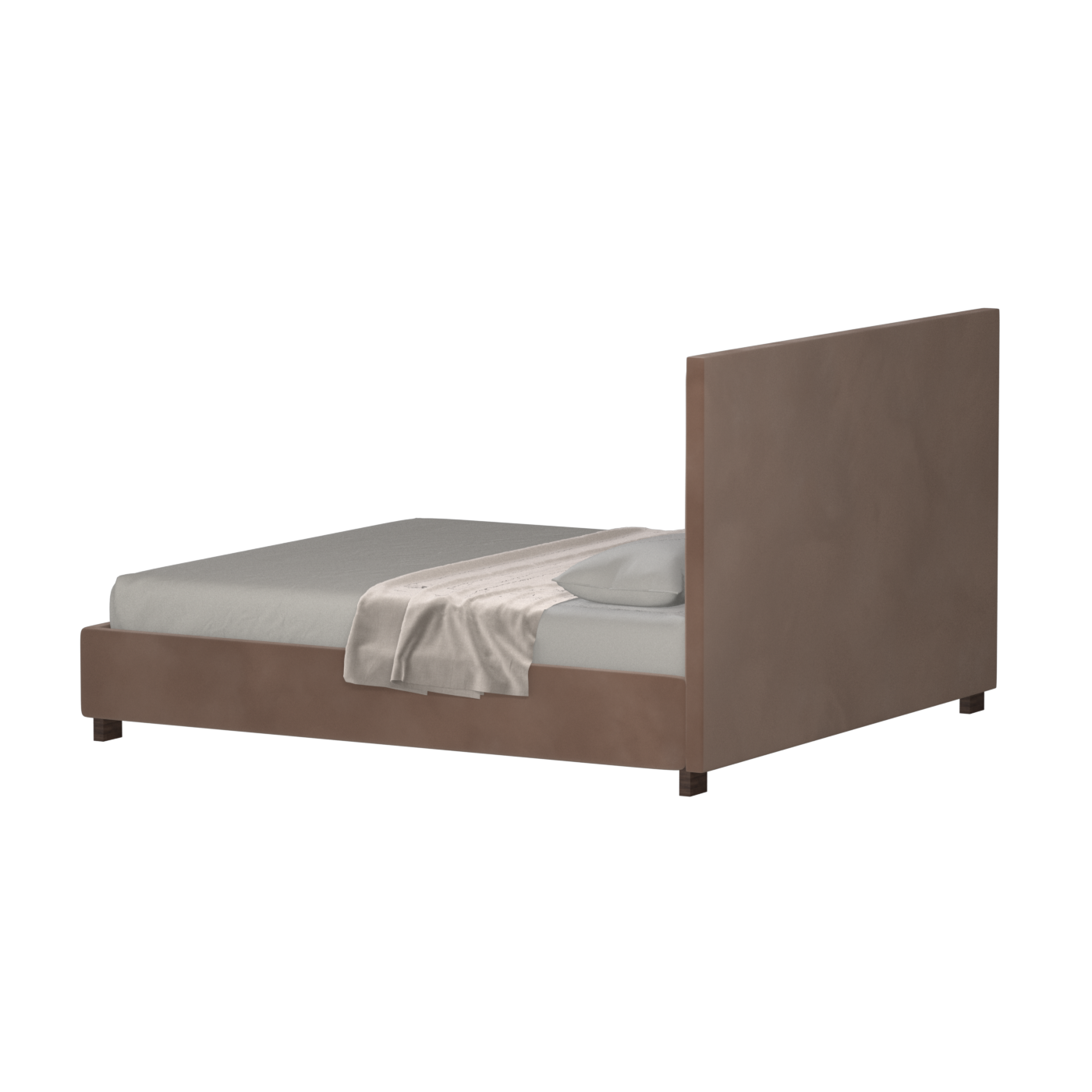 Ava High Headboard Bed in Luxe Fabric