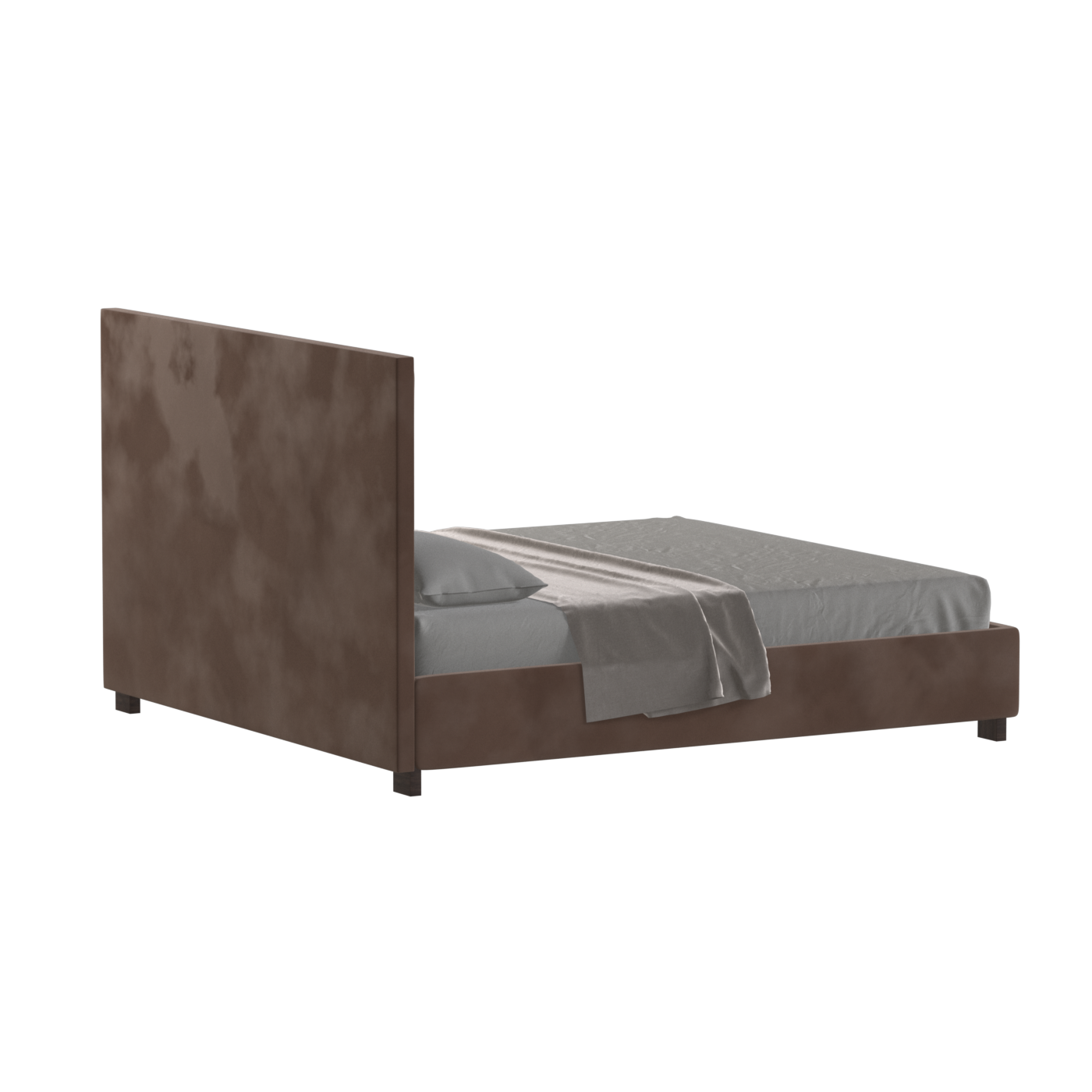 Ava High Headboard Bed in Luxe Fabric