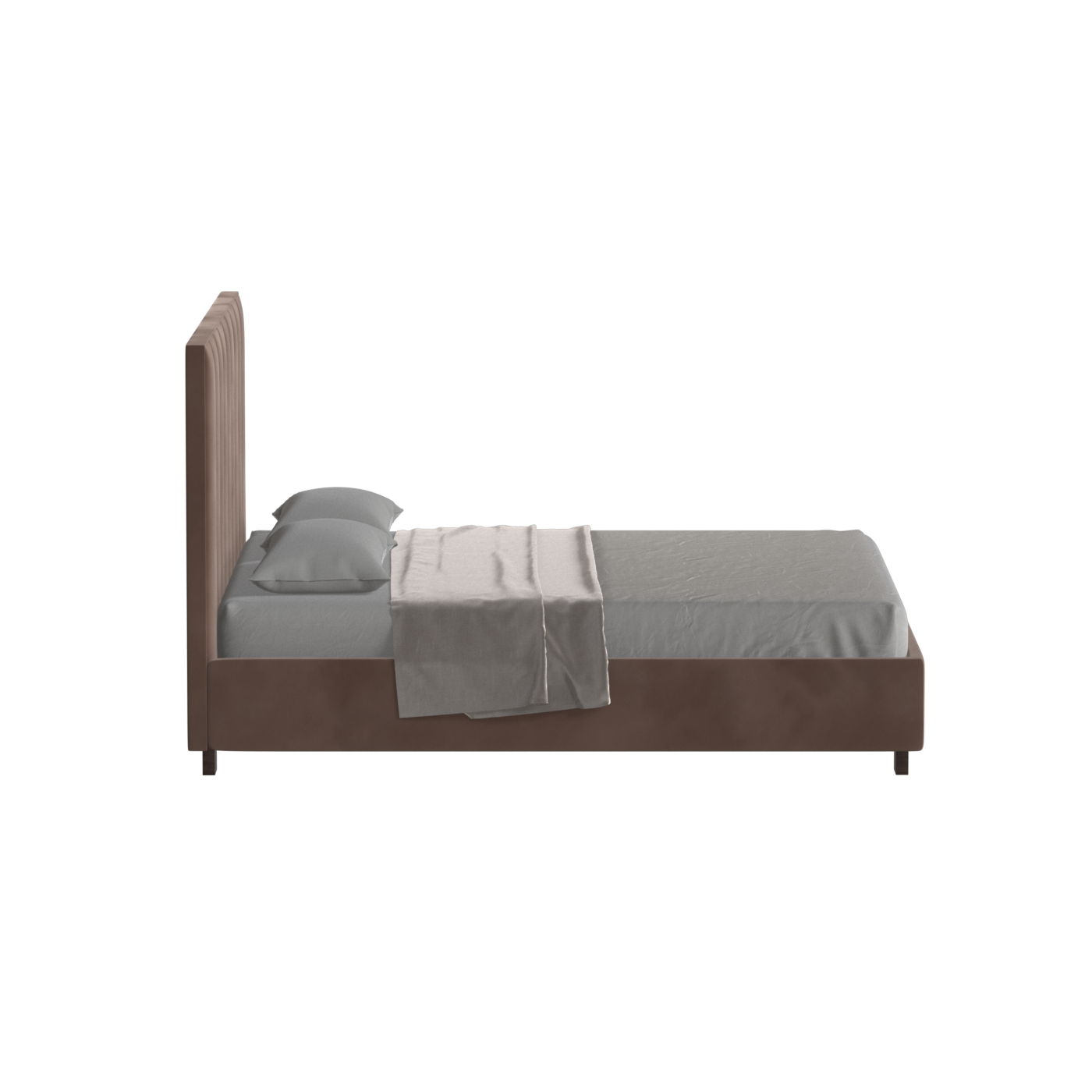 Ava High Headboard Bed in Luxe Fabric