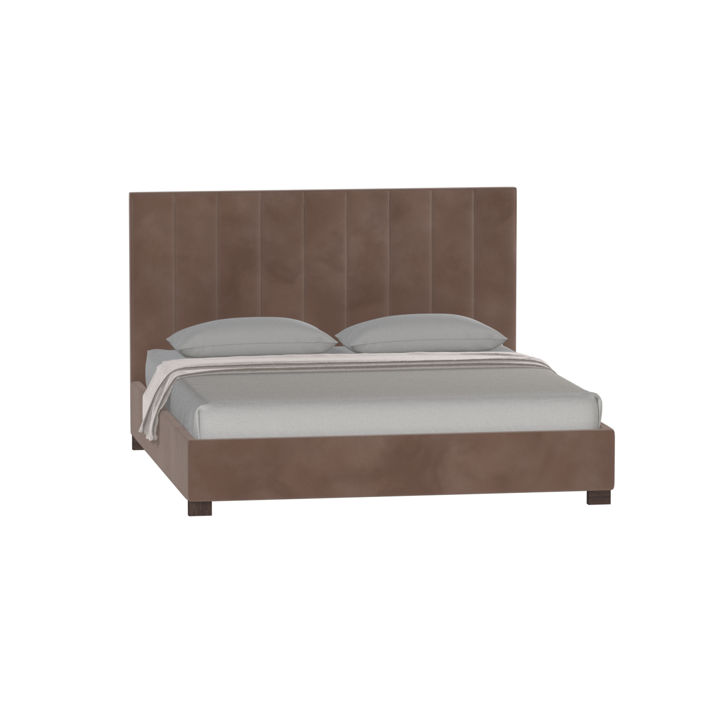Ava High Headboard Bed in Luxe Fabric