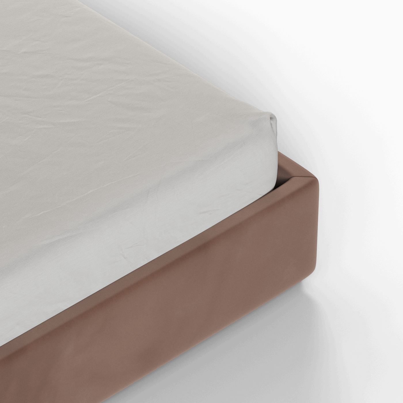 Ava High Headboard Bed in Luxe Fabric