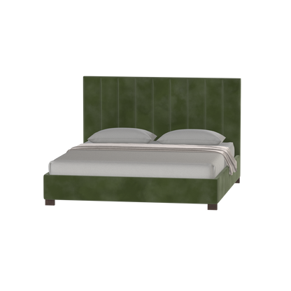 Ava High Headboard Bed in Luxe Fabric