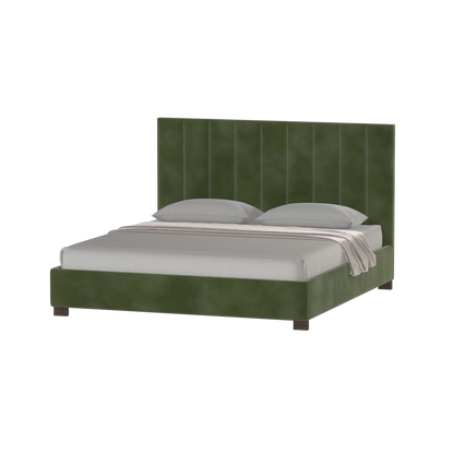 Ava High Headboard Bed in Luxe Fabric