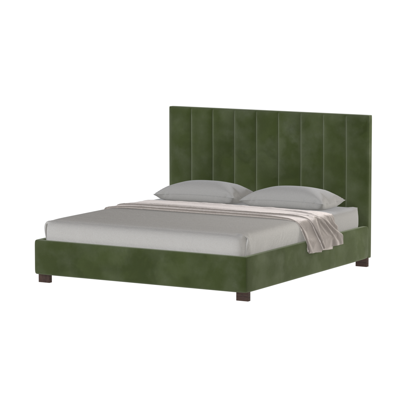 Ava High Headboard Bed in Luxe Fabric