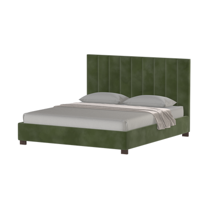 Ava High Headboard Bed in Luxe Fabric