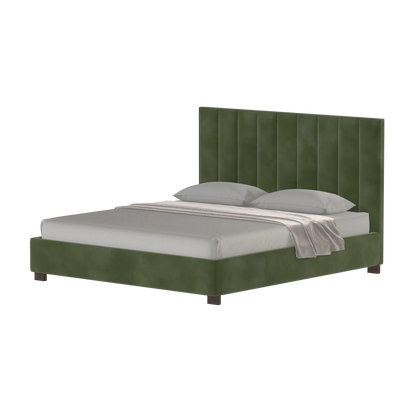 Ava High Headboard Bed in Luxe Fabric