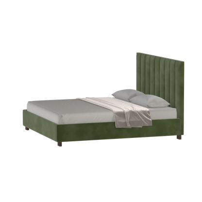 Ava High Headboard Bed in Luxe Fabric