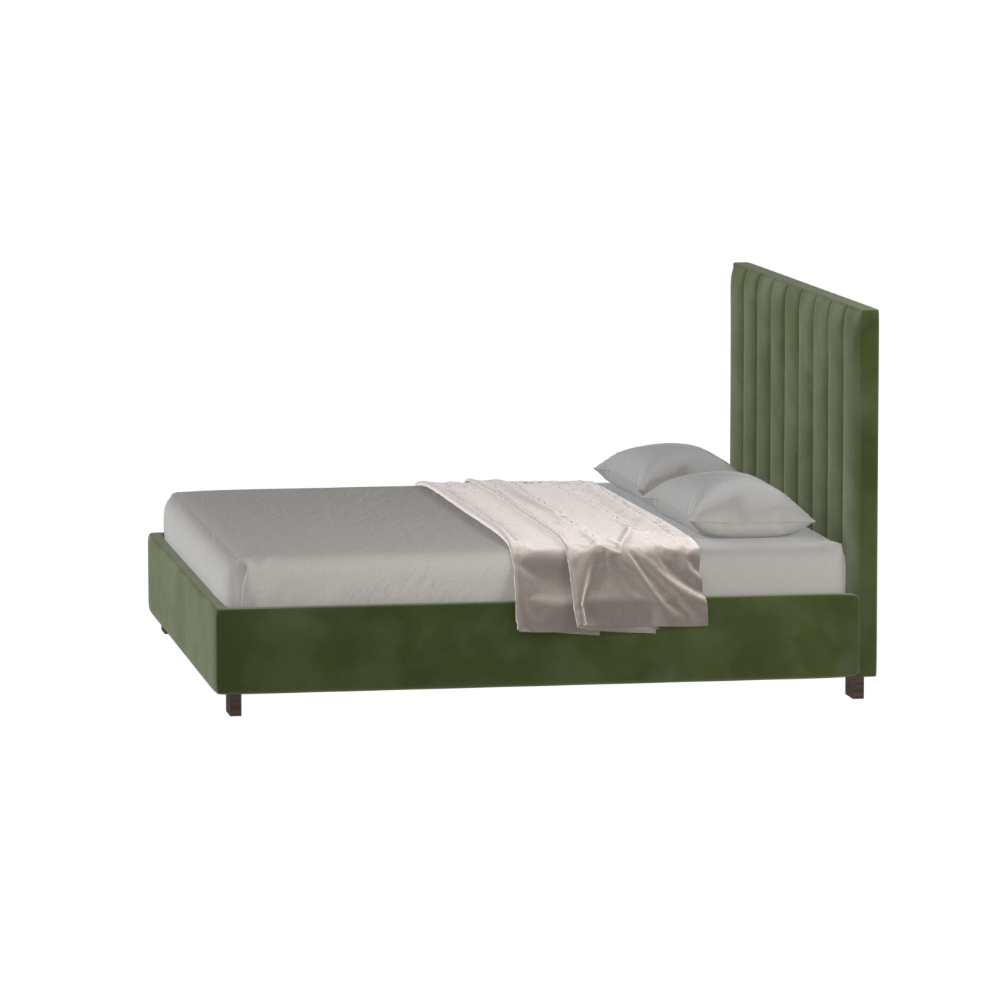 Ava High Headboard Bed in Luxe Fabric