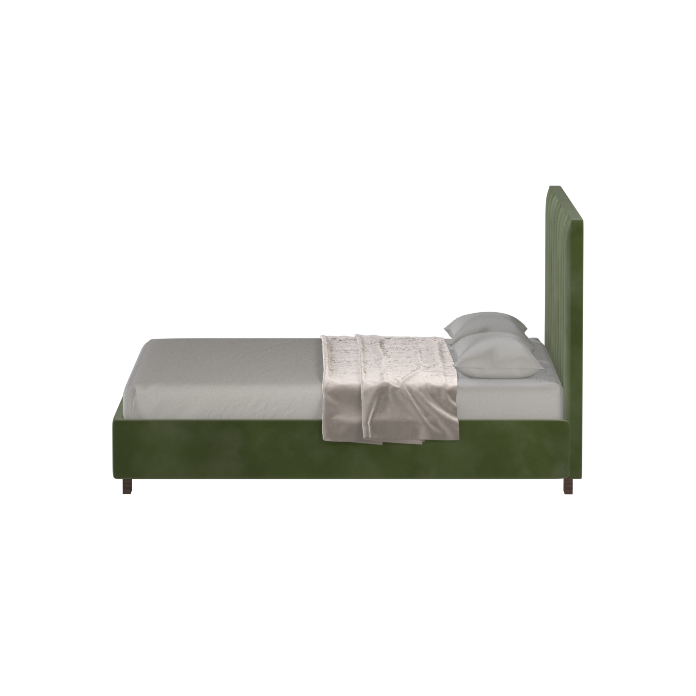 Ava High Headboard Bed in Luxe Fabric