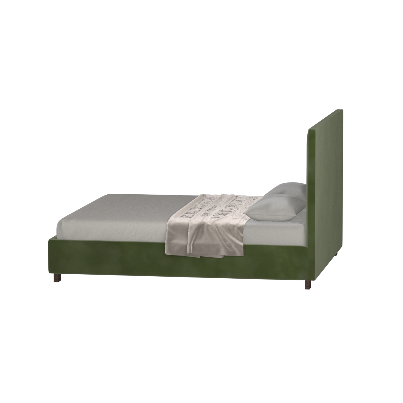 Ava High Headboard Bed in Luxe Fabric