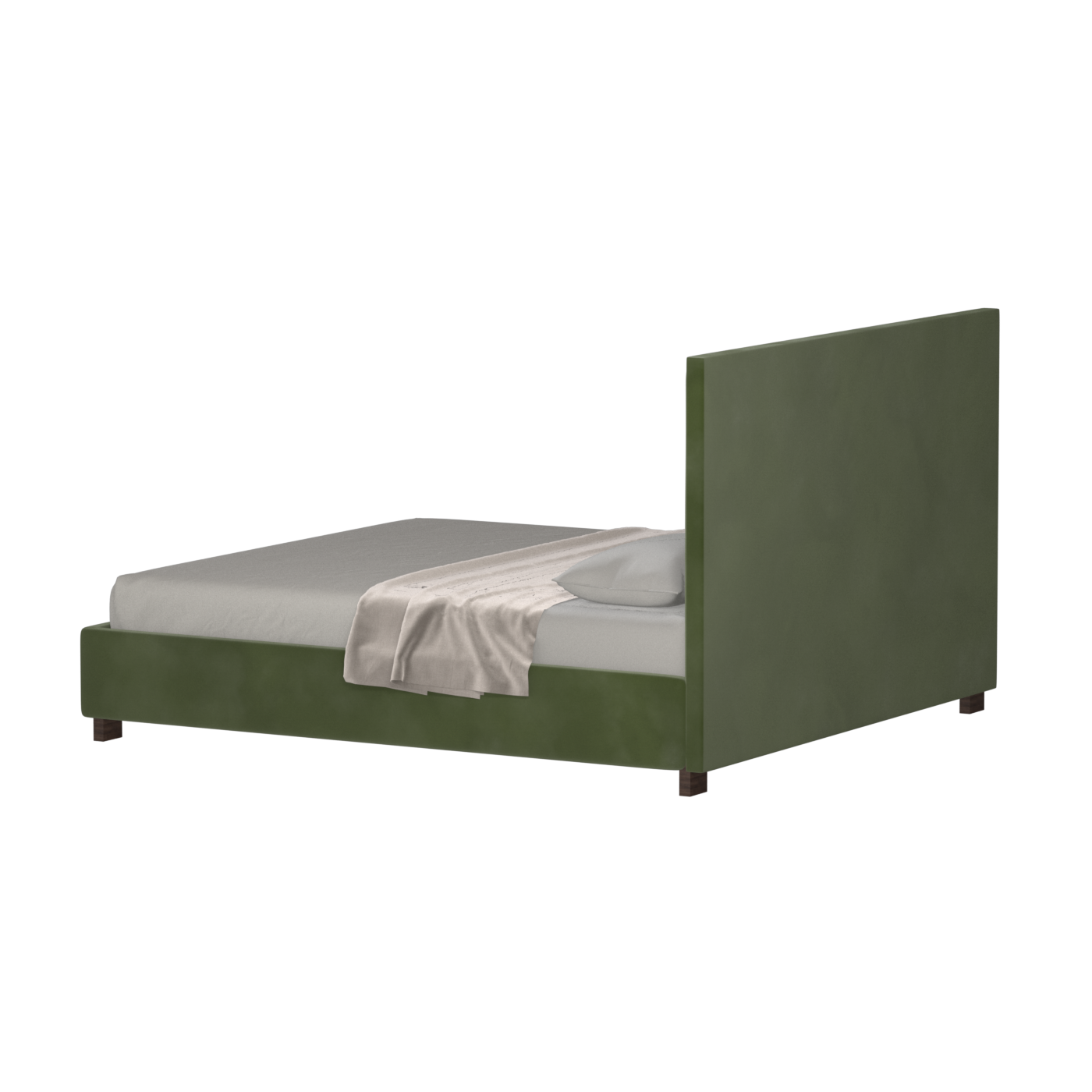 Ava High Headboard Bed in Luxe Fabric