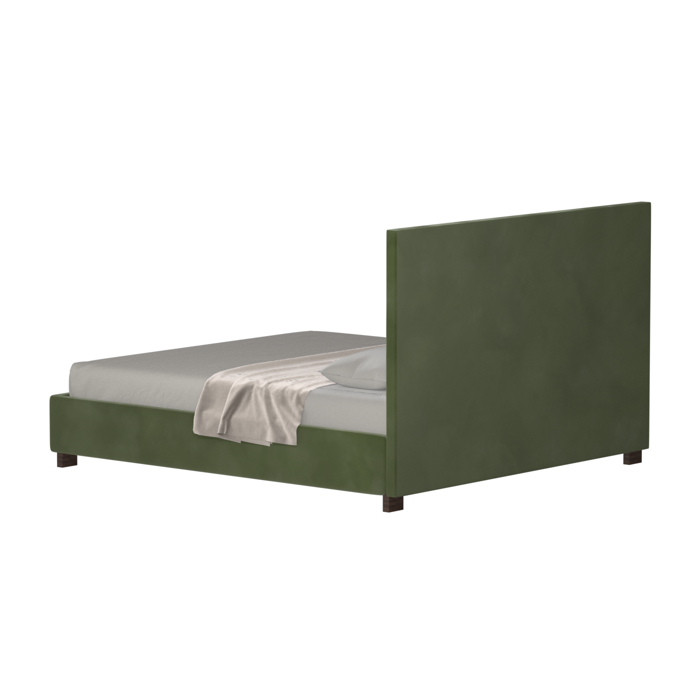 Ava High Headboard Bed in Luxe Fabric