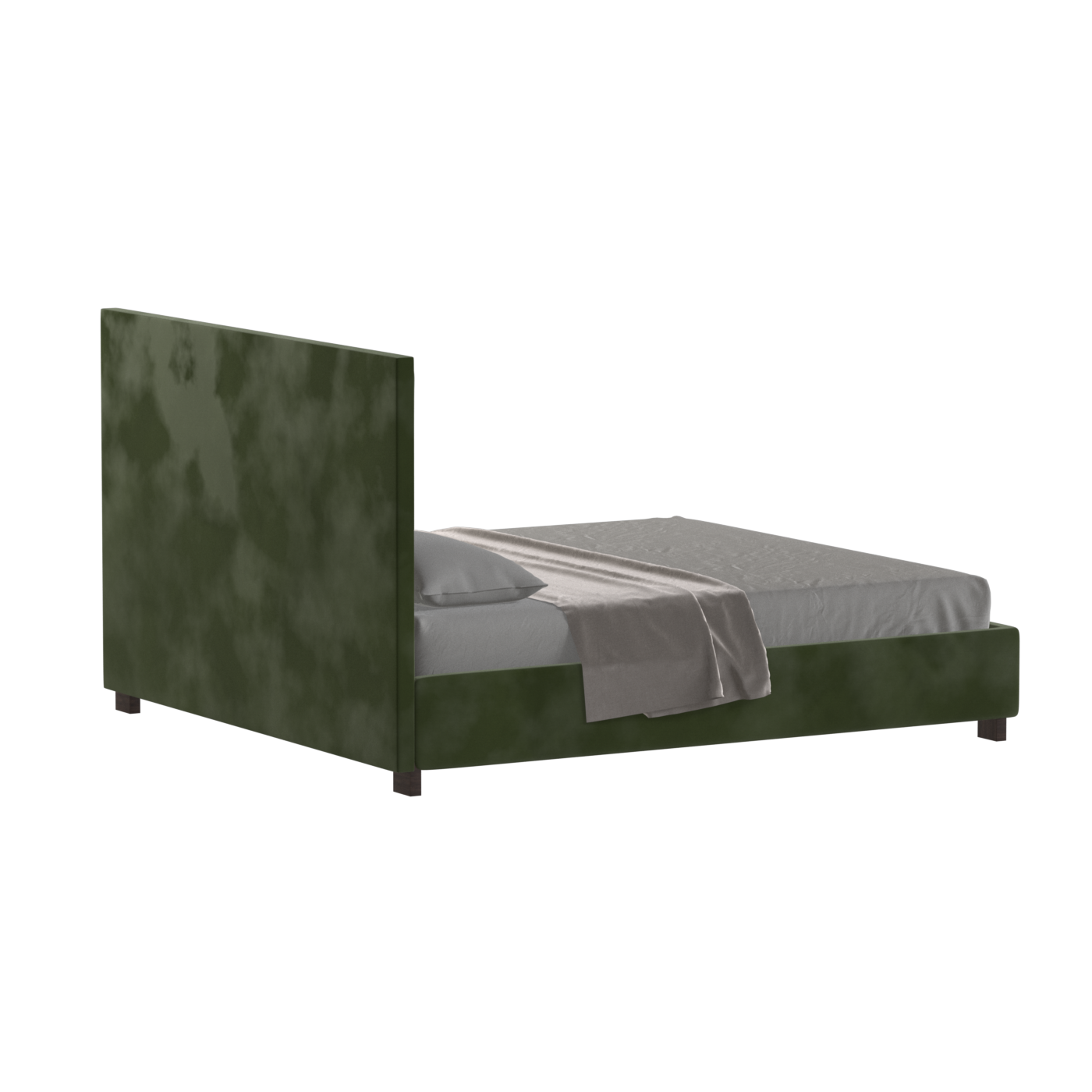 Ava High Headboard Bed in Luxe Fabric
