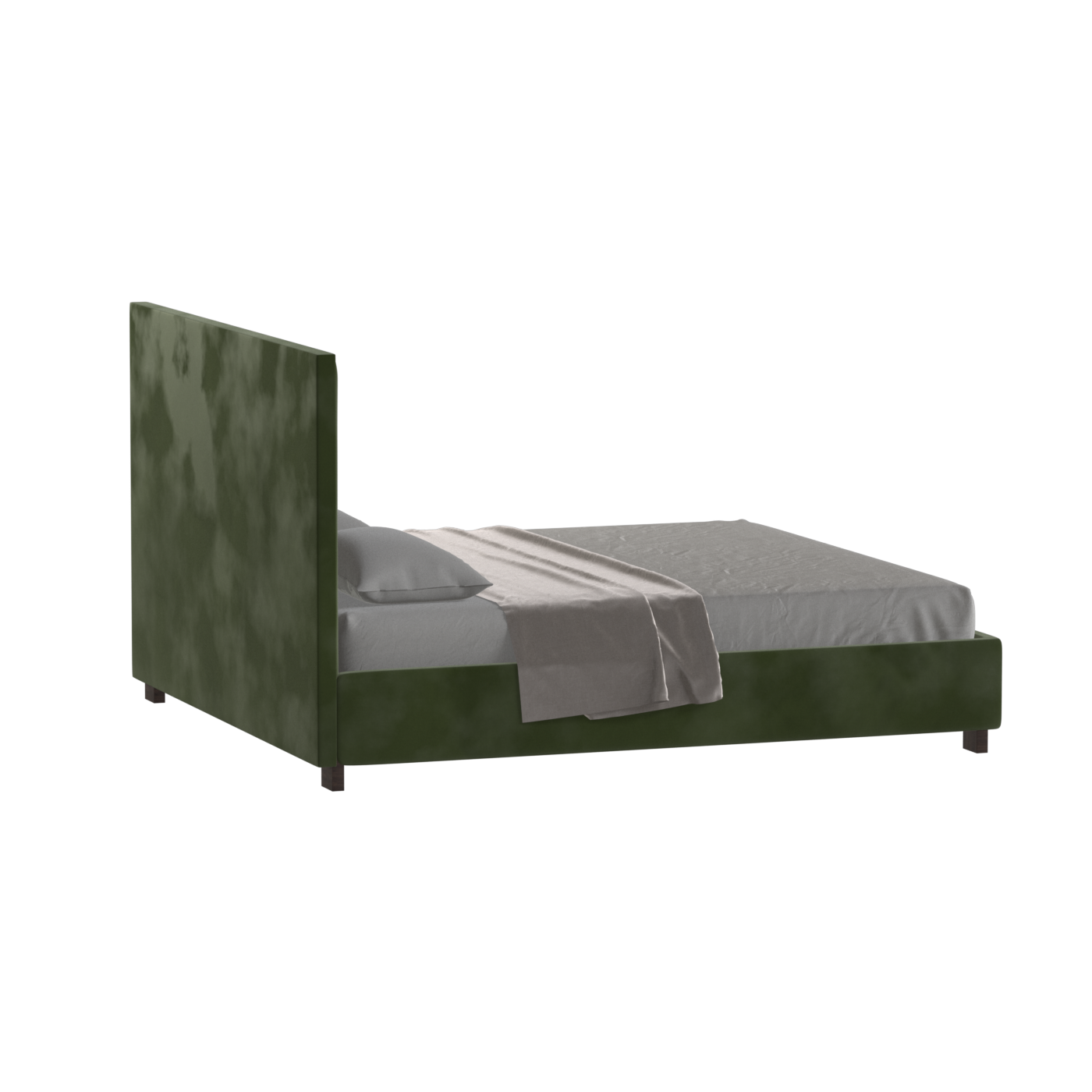 Ava High Headboard Bed in Luxe Fabric