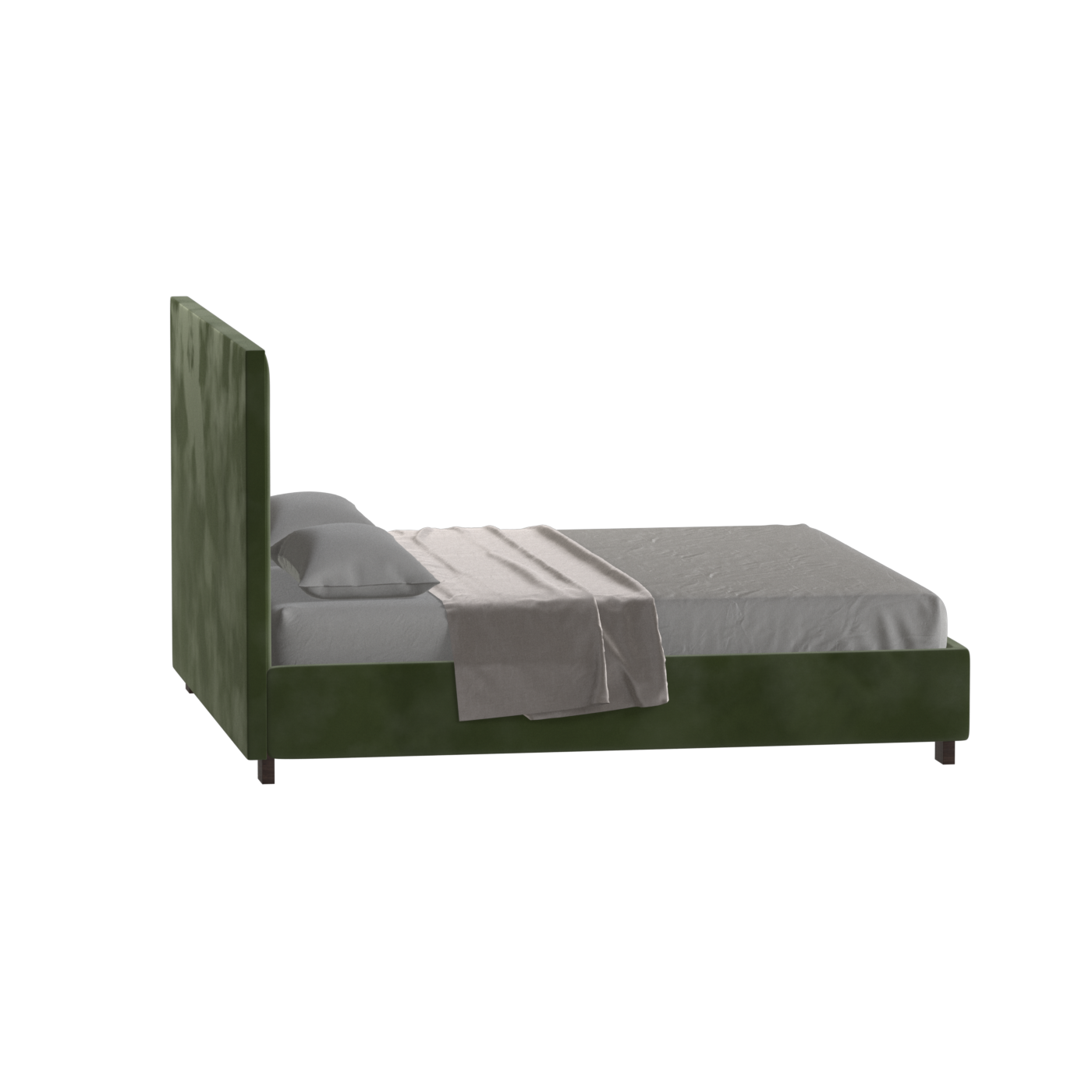 Ava High Headboard Bed in Luxe Fabric