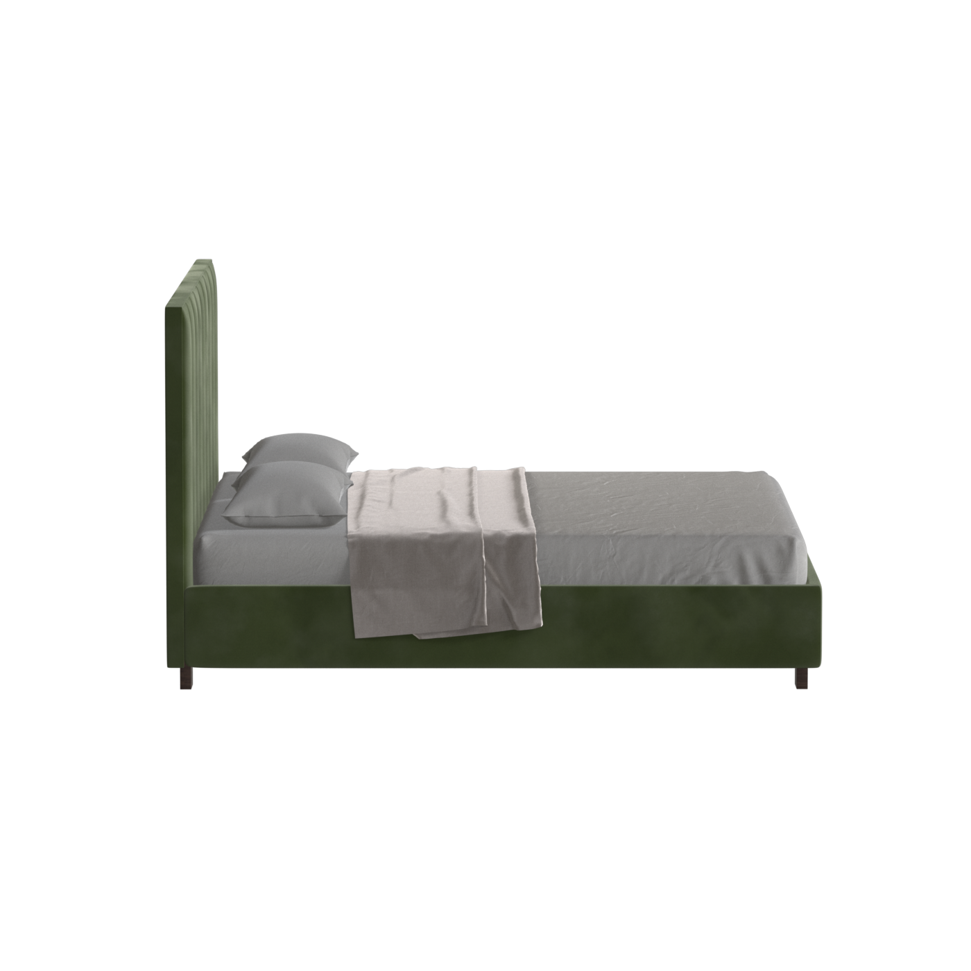 Ava High Headboard Bed in Luxe Fabric