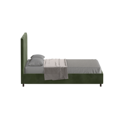Ava High Headboard Bed in Luxe Fabric