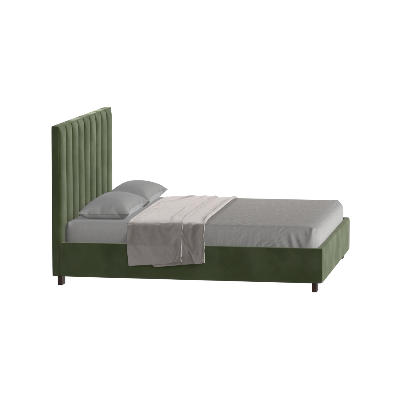 Ava High Headboard Bed in Luxe Fabric