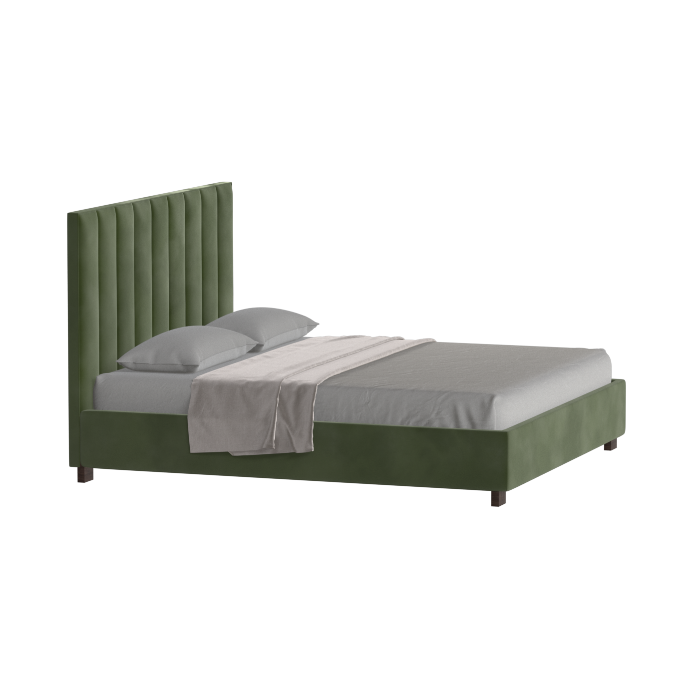 Ava High Headboard Bed in Luxe Fabric