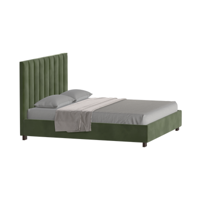 Ava High Headboard Bed in Luxe Fabric