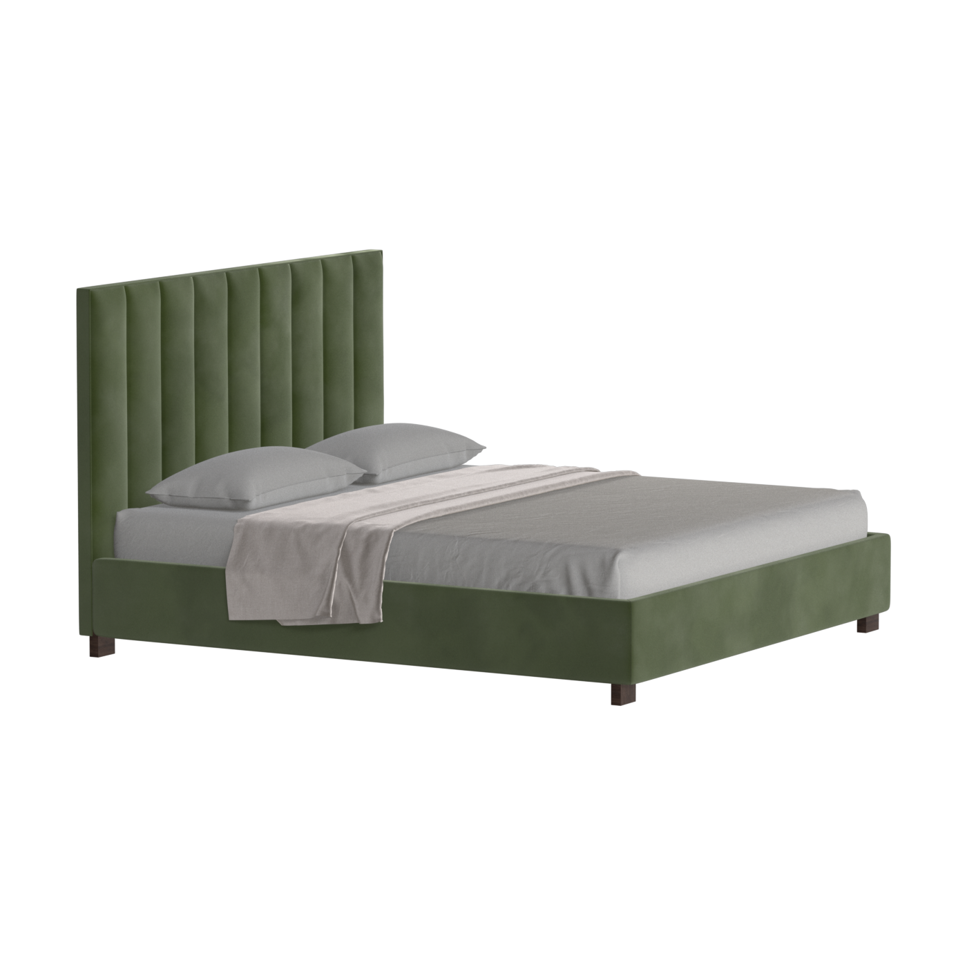 Ava High Headboard Bed in Luxe Fabric