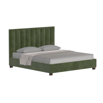 Ava High Headboard Bed in Luxe Fabric