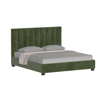 Ava High Headboard Bed in Luxe Fabric