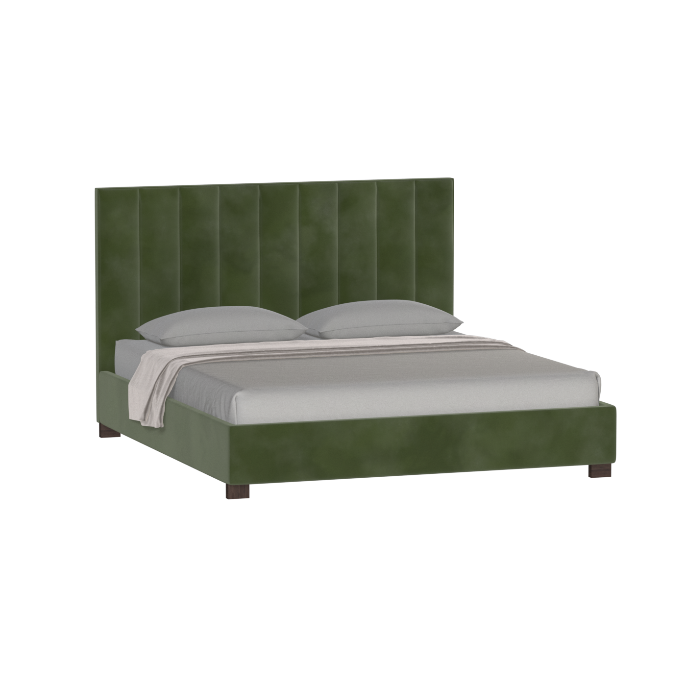 Ava High Headboard Bed in Luxe Fabric
