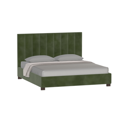 Ava High Headboard Bed in Luxe Fabric