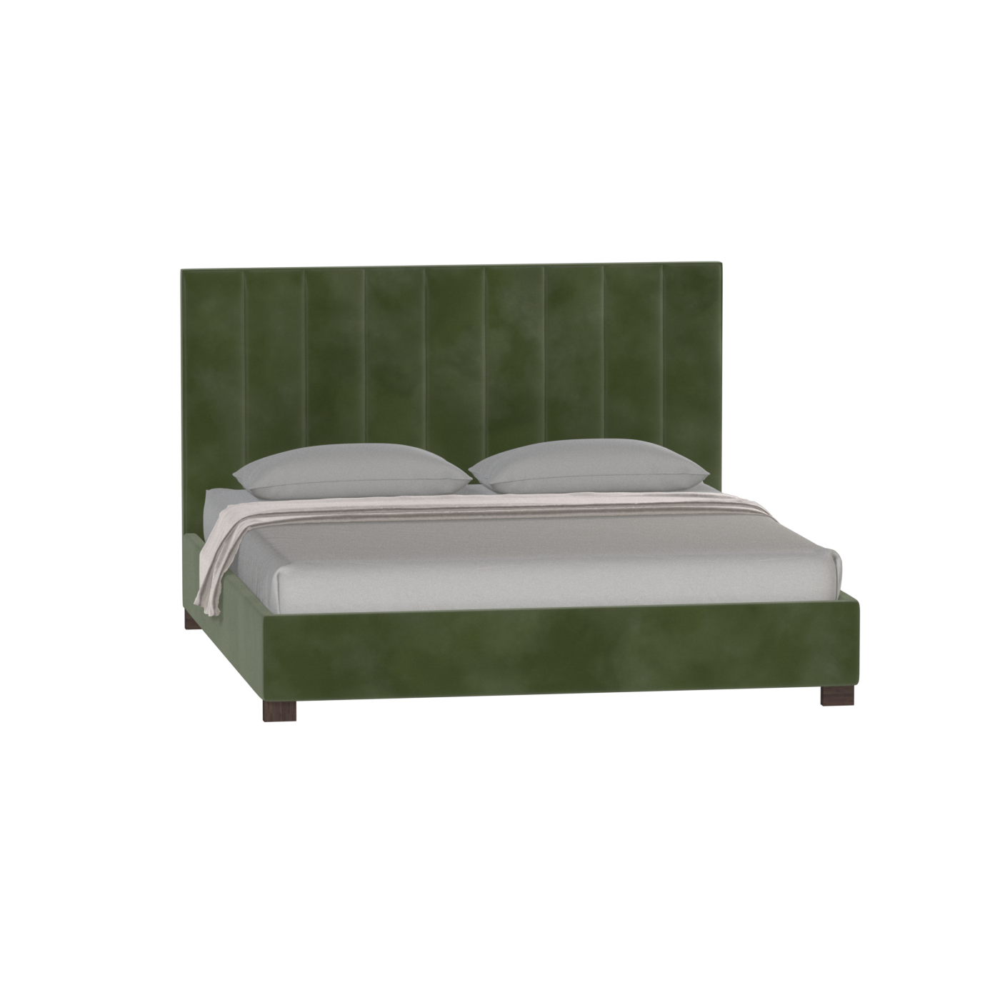 Ava High Headboard Bed in Luxe Fabric