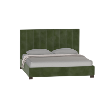 Ava High Headboard Bed in Luxe Fabric